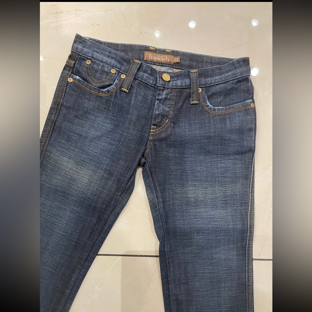 Nwot Frankieb Low Rise Gold F Slim Bootcut Jean - image 5